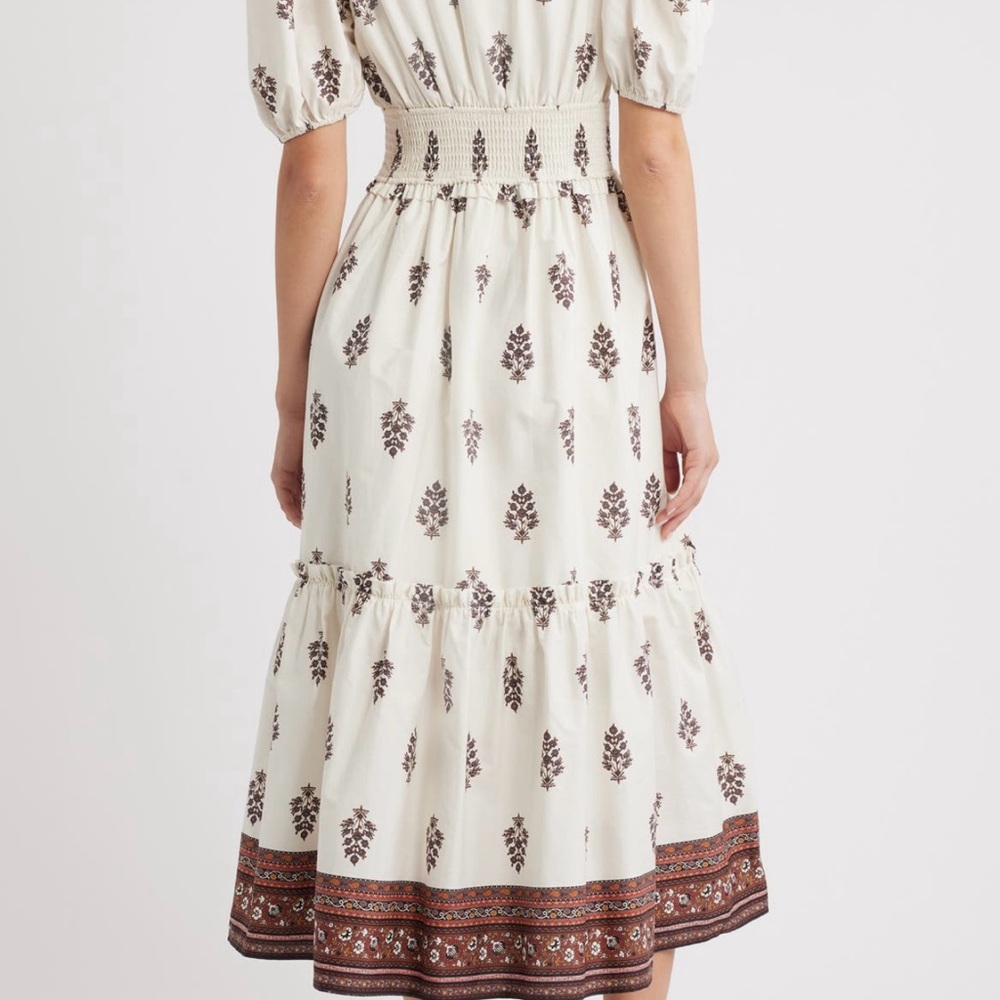 Smocked Puff Sleeve Maxi Dress - Picture 4 of 7